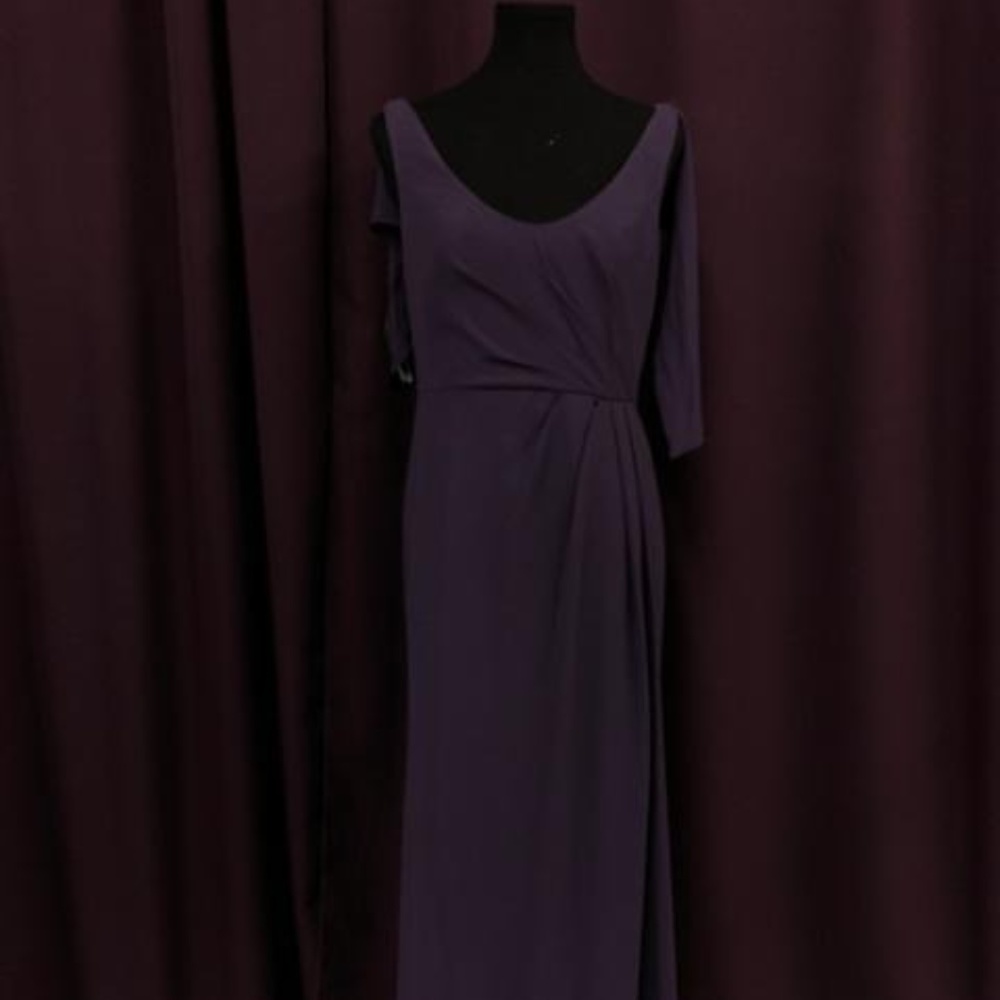 Vera Wang Open Back Purple Dress